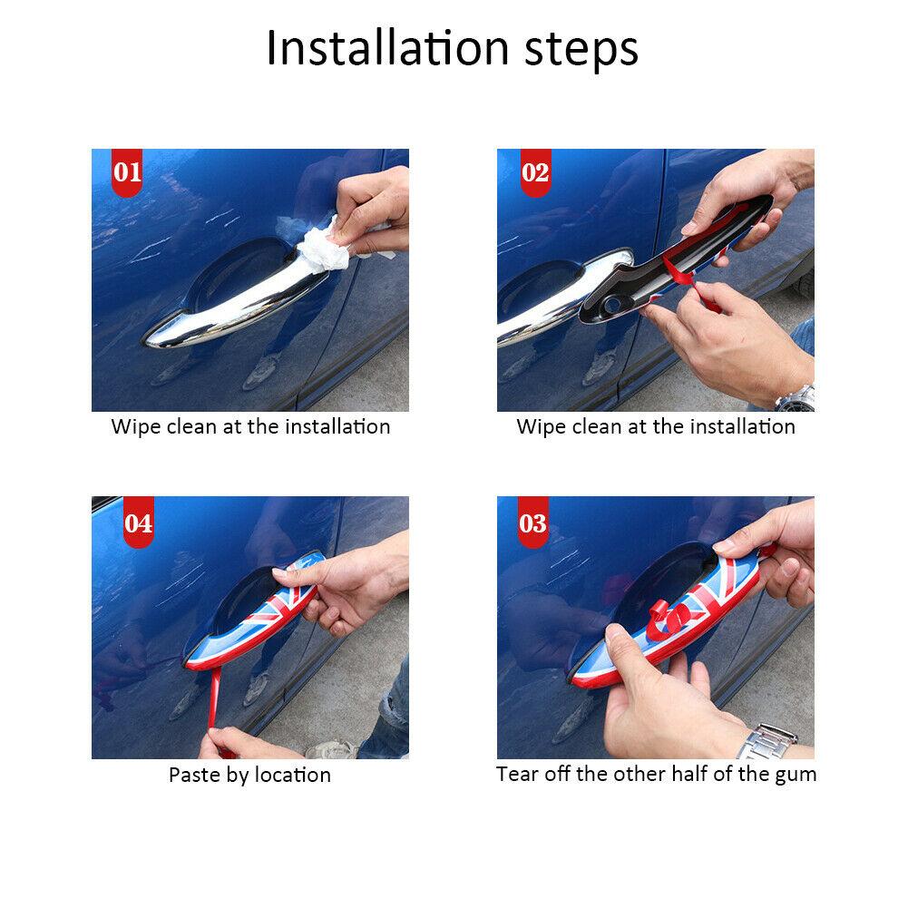 Gloss Black Carbon Fiber Car Door Handle Cover For BMW MINI Cooper S R50 R52 R53 R55 R56 R57 R58 R59 R61 Car Handle