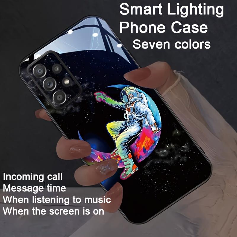

Starry Night Sky Colorful Luminous Phone Case For Samsung S25 S24 S23 S22 S21 Ultra Plus FE Note 20 Ultra LED Universe Cover S25