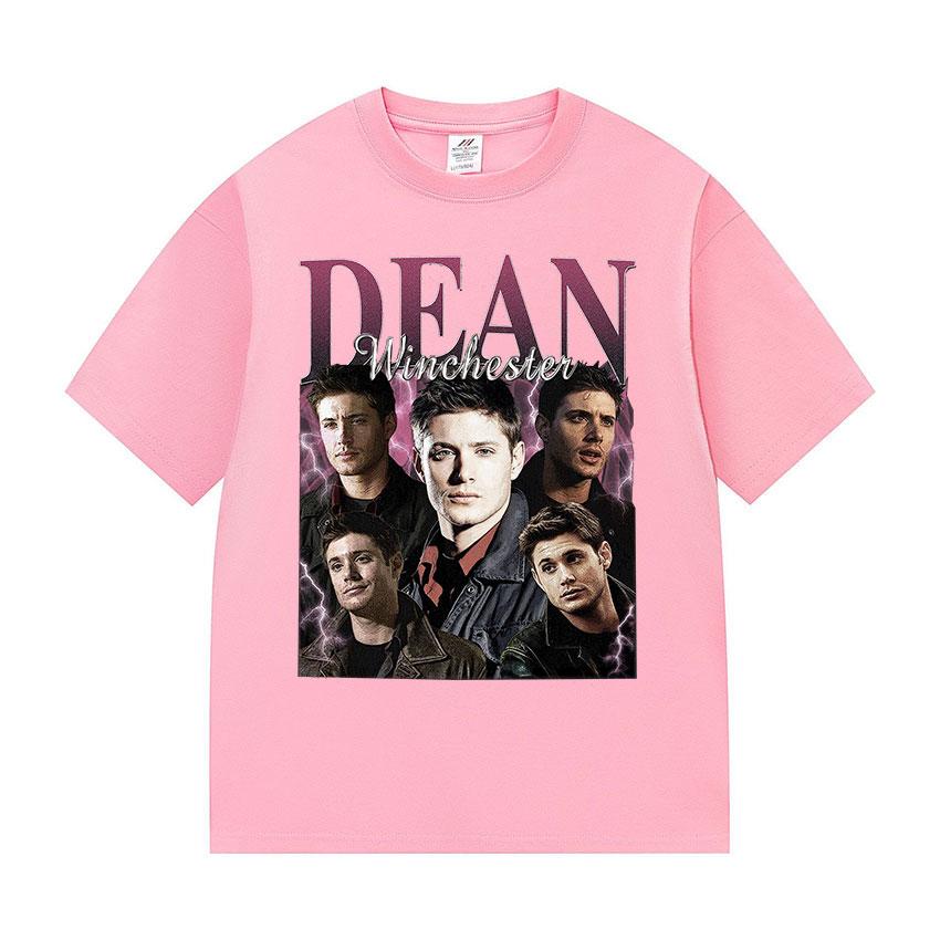 Vintage Dean Winchester Actor Graphic T Shirt Unisexs Fashion High Quality Clothing Tshirts Unisex 100 Cotton Oversized TShirt