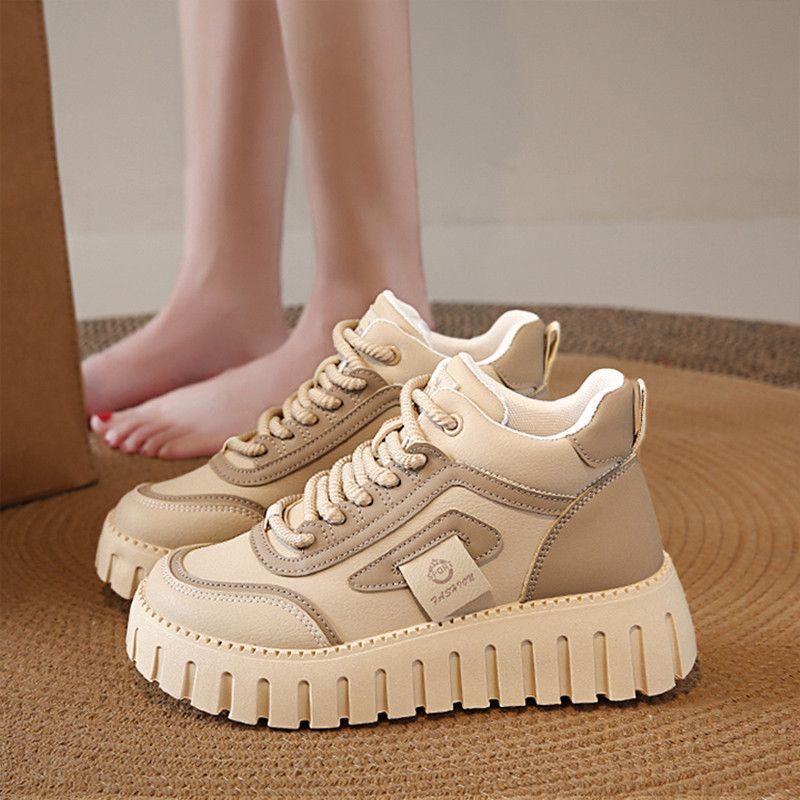 Running shoes women's high-top shoes women's ins trendy versatile dad shoes foreign fashion heightening board shoes sports and leisure shoes