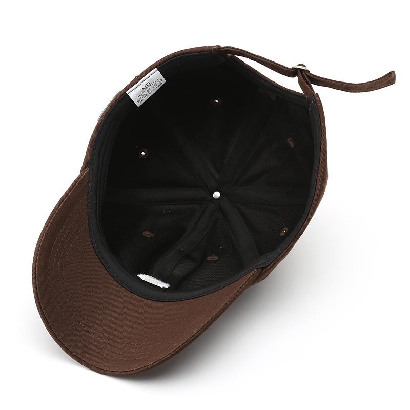 Hut Frühling und Herbst Mode Einfache Buchstabenstickerei Gebogene Baumwollkappe Herren Outdoor-Sport Sonnenschutz Sonnenhut