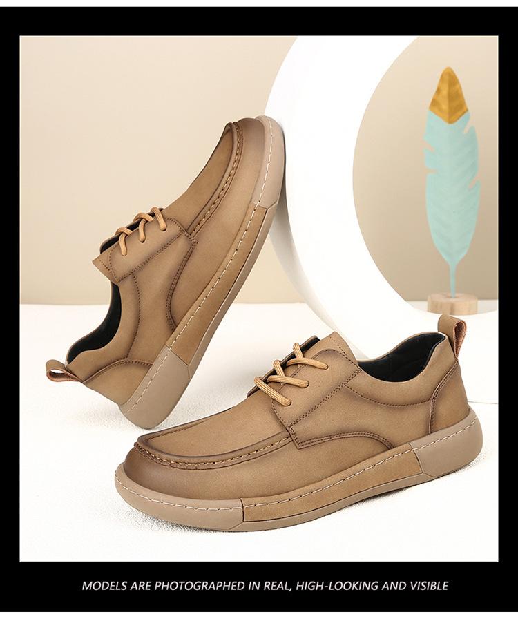 Men Casual Shoes Classic Leather Fashion All-match Men Wear-Resistant Sneakers For Men Walking Shoes New Comfort Flat Shoes