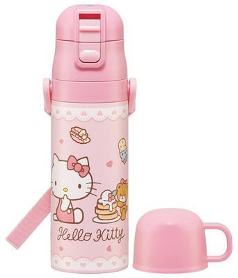 Skater Stainless Steel Water 470ml or 430ml Hello Kitty and Sanrio Perfect for Cute Sports Kids' Bottle, 2-Way Design, (Direct Drinking) (Cup