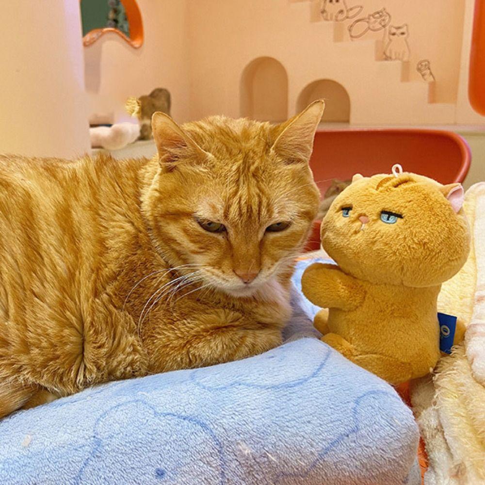 Cartoon Animal Cat Plush Pendant Soft Key Chain Cute Cartoon Clip Doll Toy  Birthday Gift