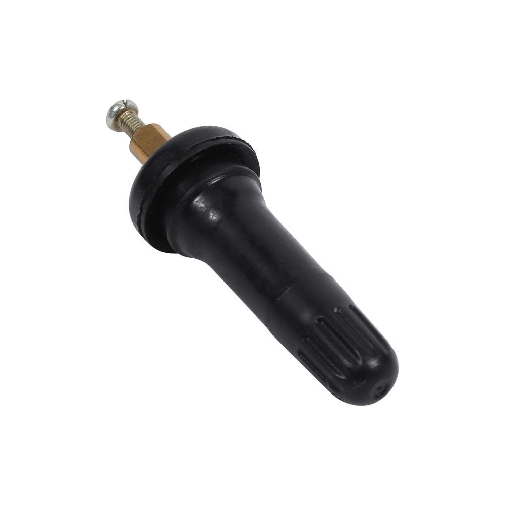 Keenso Tire Valves 4 Pcs Tire Pressure Sensor Valve Stem Cap Rubber Tube Less