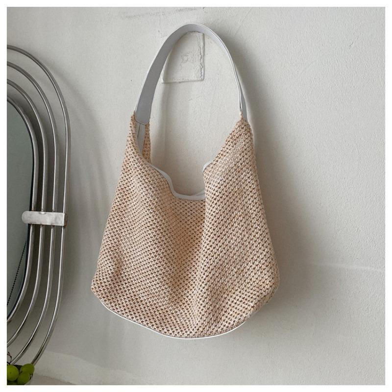 

Летние популярные женские плетеные сумки, модные сумки через плечо, пляжные соломенные сумки для путешествий на море белый