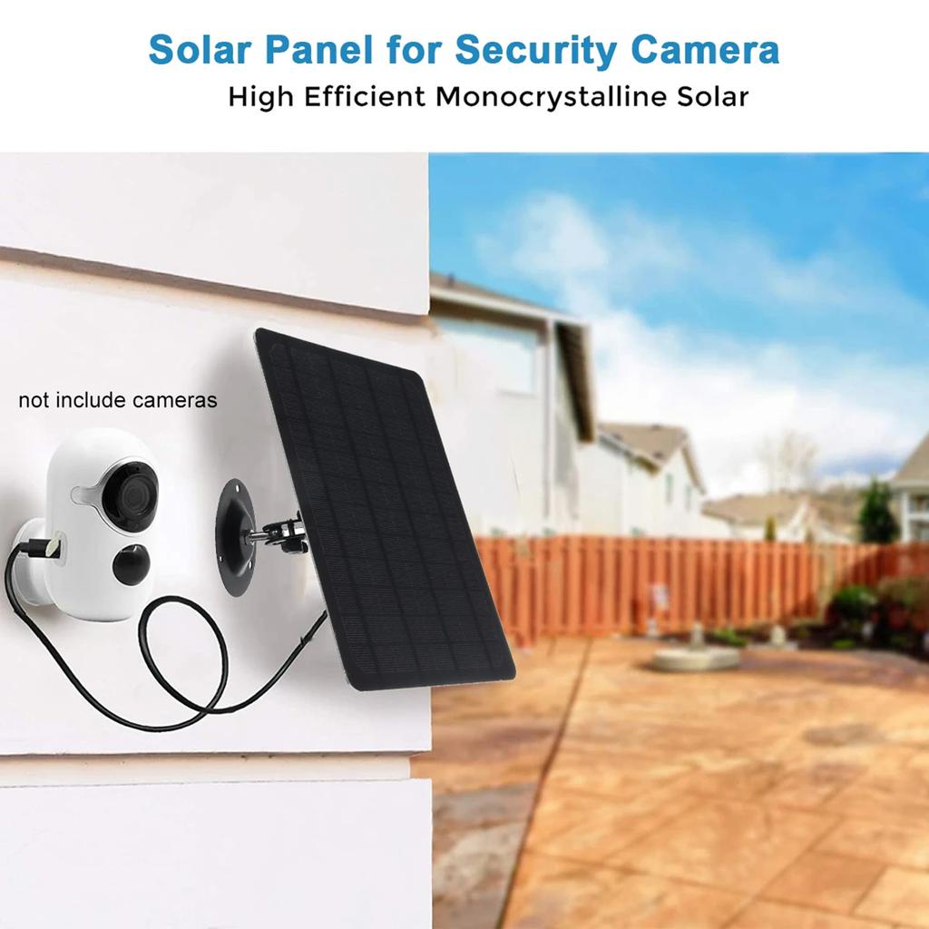 10W 5V Micro USB Solar Panel 2000mAh 360-degree Rotation Waterproof Wall Mounted Monocrystal