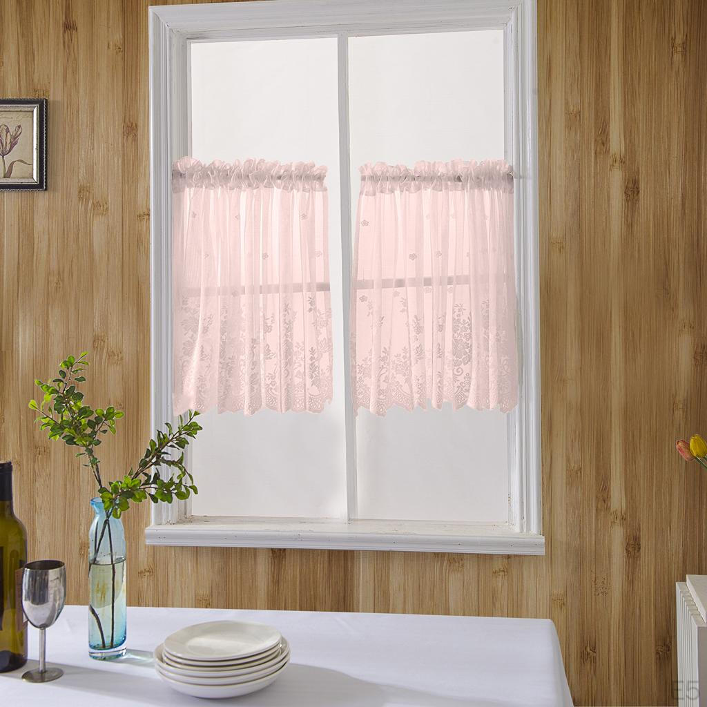 Curtains Modern Kitchen Coffee Short Curtain Panel Lace