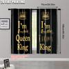 2 st Minimalistiska Gardiner 2D-tryck Kung och Drottning Tryckta 100% Polyester (utan spö) Dekorationer för hemmet Perfekt för sovrummet