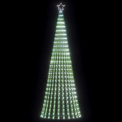 Vidaxl Conical Christmas Tree With Lights, 475 Cool White LEDs, 247 Cm