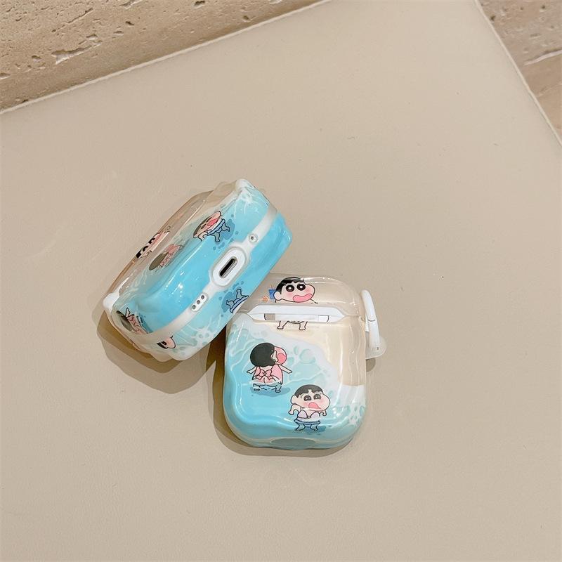 Beach Small New Application AirPods Pro1 Apple Bluetooth Wireless Headset Cover 1/1/1 Generation Cute Cartoon Man