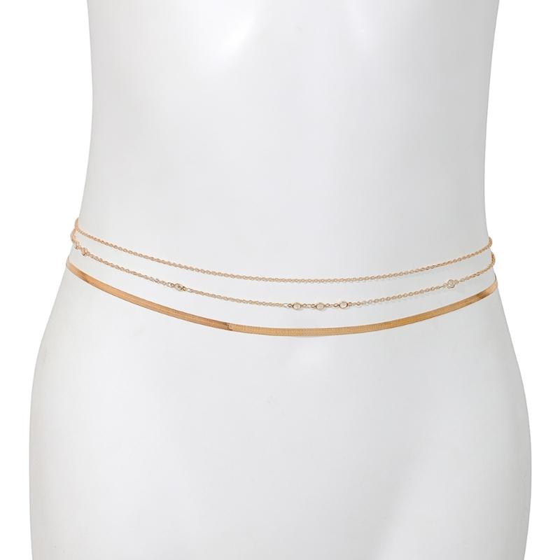 Versatile Multi Layer Snake Chain Waist Belt Stylish Women's Belly Chain Body Jewelry for Casual and Formal Attire