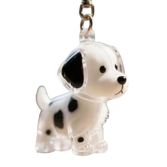 Dog Hair Collector Keychain Dog Shape Charm Keychain Memorial Storage Box Transparent Pet Fur Keepsake Capsule Memorial Gift for Pet Lovers