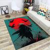 1Pc Samurai Print Rug - home decoration Carpet For Living Room Bedroom Flooring Computer Chair Area Rug