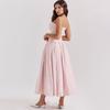 Fall 2024 New Arrival Graceful Tube Top Swing Long Formal Dress V Sharp Angle Fishbone Cinched Waist Slim-Fit Dress