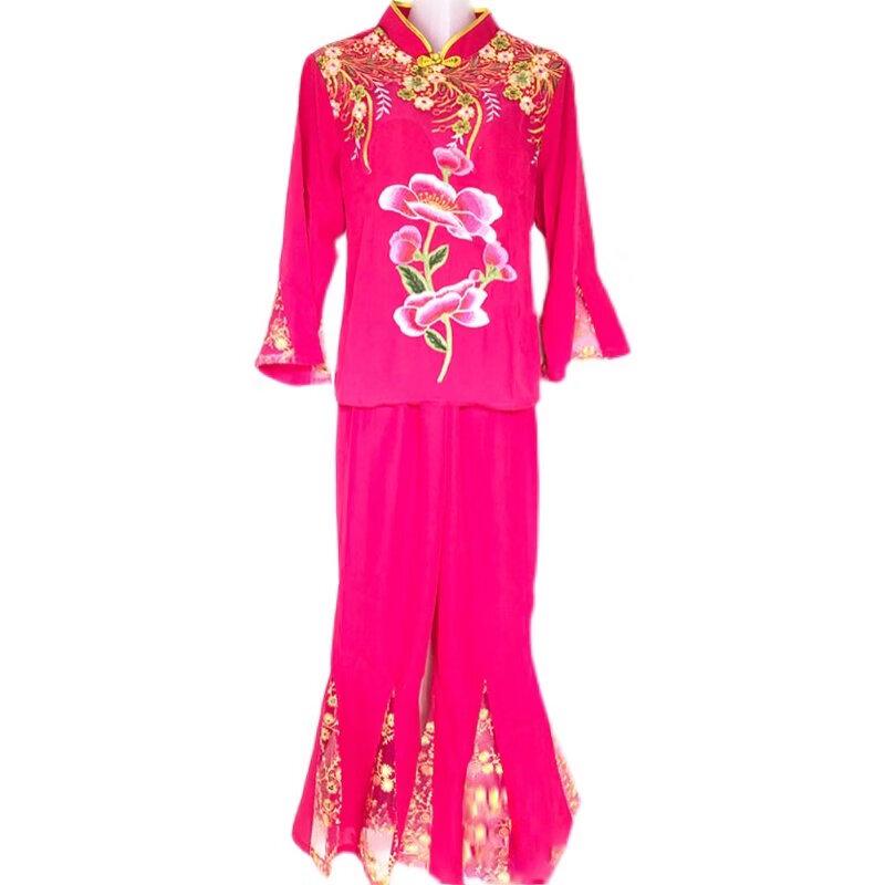 Festive Yangge Folk Dance Performance Costume