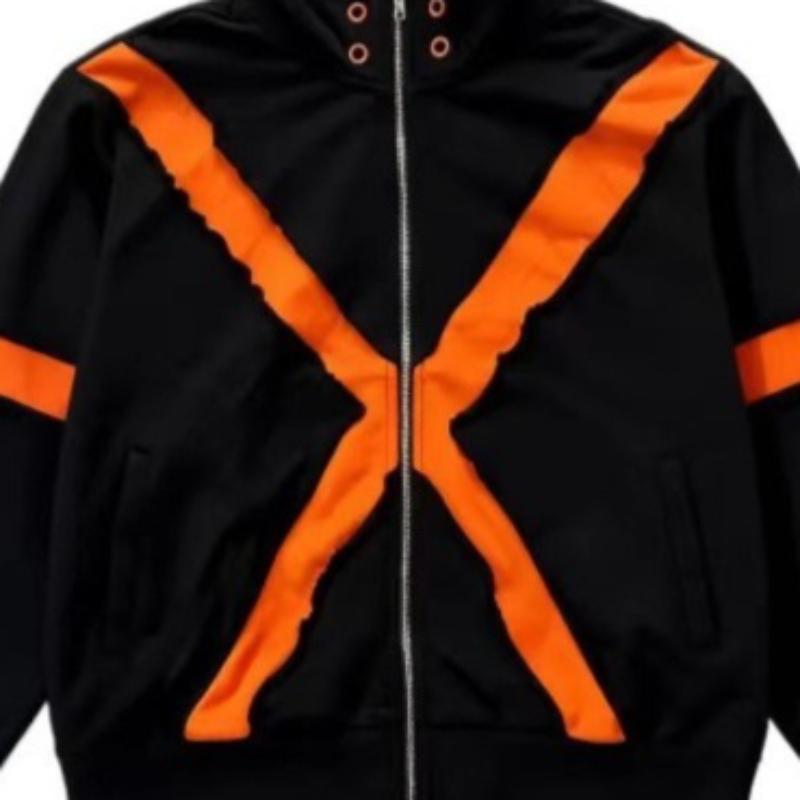 Giacca da uomo DRIPX Harajuku Streetwear Americano Patchwork Color Block Zip Up Manica Lunga Cappotto Vestibilità Larga Casual Unisex Tendenza Moda Nuovo