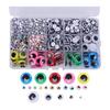 HappyHome Doll Eyes Moving Eyeball Stickers Set of 1500 Round Stuffed Toy Teddy Bear Handicraft Parts DIY Special Case Included
