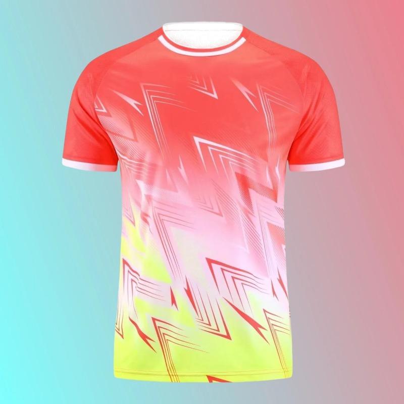 Vară Nou Tabără de Antrenament Tenis de Masă și Badminton Sport Tricou cu Mânecă Scurtă Imprimat 3D Uscare Rapidă