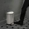 Simplehuman CW1835 6L Semi-Round Step Can with Pedal Lid, Soft-Close Stainless Steel Trash Can