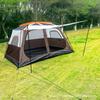 Tenda da campeggio spessa portatile impermeabile da esterno con due stanze, un soggiorno, doppio strato, attrezzatura da campeggio pieghevole