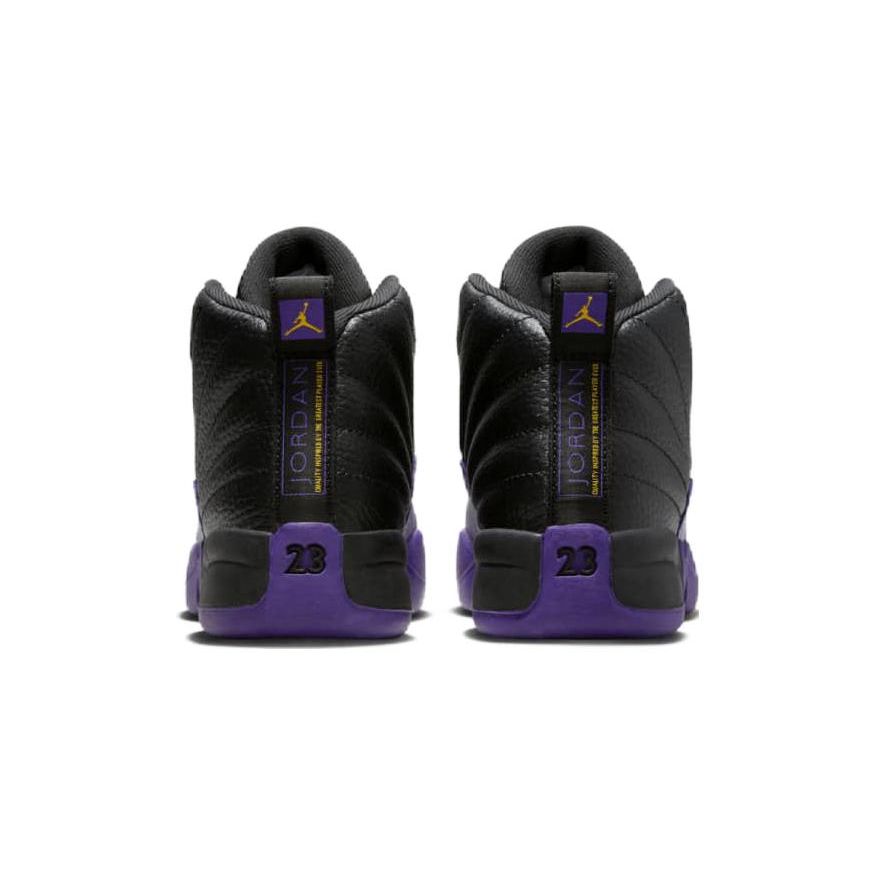 Air Jordan 12 Retro PS Field Purple Kids Sneakers Black Metallic-Gold Taxi 151186-057