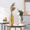 Moderne Galvanisierte Gold Keramikvase Wohnzimmer Blumenarrangement Ornamente Moderne Irreguläre Kunst Hydrokulturvase Dekoration