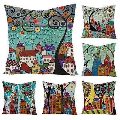 Retro Medieval Printed Throw Pillow Cover Made Of Polyester Home Furniture Living Room Sofa Bedroom Cushion Cover Decorative