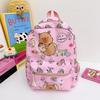 Pattern Capybara Cartoon Backpack Large Capacity Shoulders Bag Gift Children