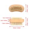 Double Sided Nail Brush, Beech Brush for Removing Dead Skin and Cleaning Cuticles, with Narrow and Wide Brush Sides for Salon