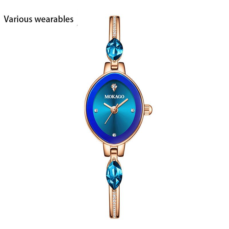 

Легкие роскошные водонепроницаемые часы с бриллиантами и маленьким циферблатом Advanced Sense с тонким браслетом для девочек