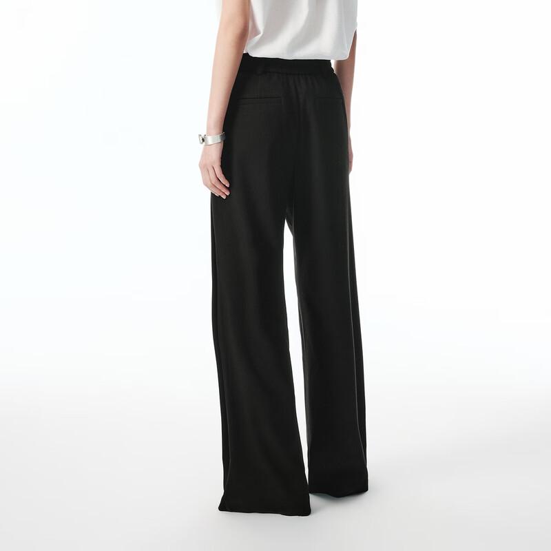 PEACEBIRD Women's Wide-Leg Straight-Fit Casual Trousers