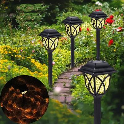 1500MAH Solar Powered Lights Pathway LED Outdoor Lawn Lamp Waterproof Garden Lawn Lantern Light Landscape Decorative Lighting For
