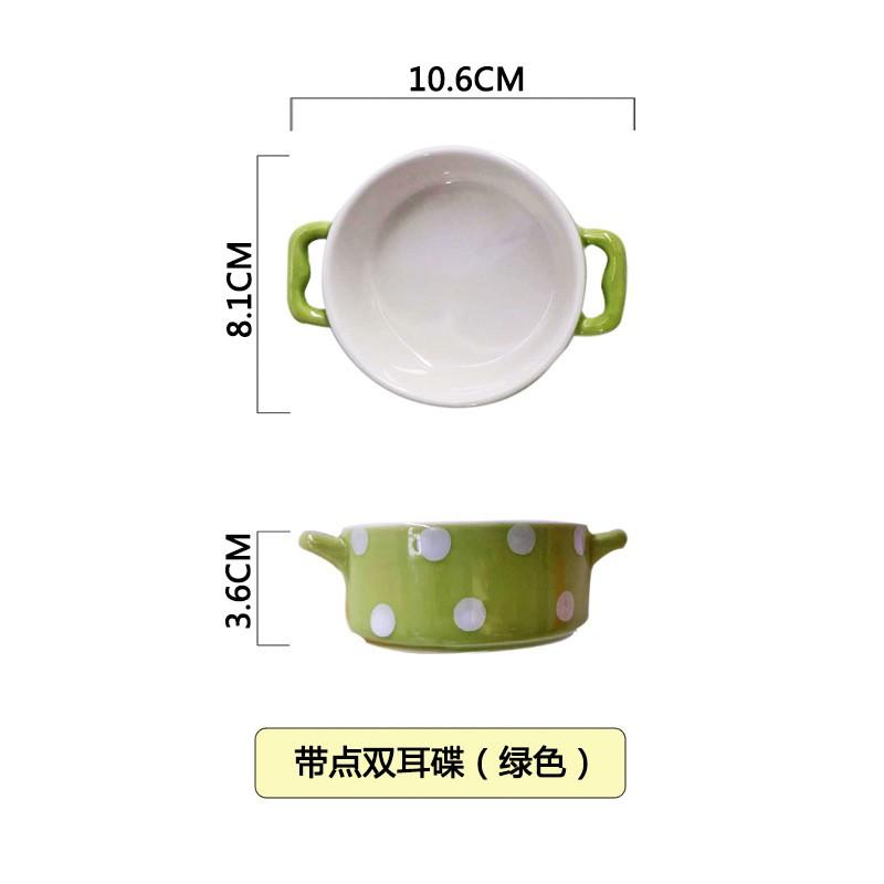 Ceramic Dipping Sauces Dressings Snacks Mini Cartoon-Style Condiment Dish With Polka Dot Design Microwave Safe