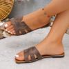 Fashion New Women Slippers Flat Bottom Non-slip Beach Outdoor Open Toe Slippers Female Sandals Sexy Fashion Design Shoes Slides Woman