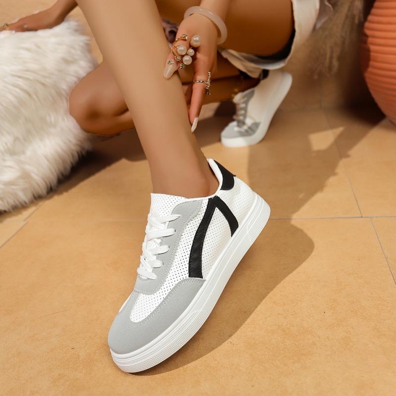 Flat White Women's Shoes 2025 New Spring and Summer Breathable Hundreds of Students Sports Casual Board Shoes