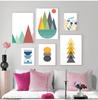 Modern Style Coloful Geometry Image Wall Art Prints Triangle Rectangle Canvas Paintings Home Decor Poster Workingroom No Frame