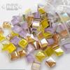 100g Mixed Mosaic Pieces Assorted Color Square Glitter Glass Mosaic Tiles for DIY Crafts Supplies Blue Purple Green Arte