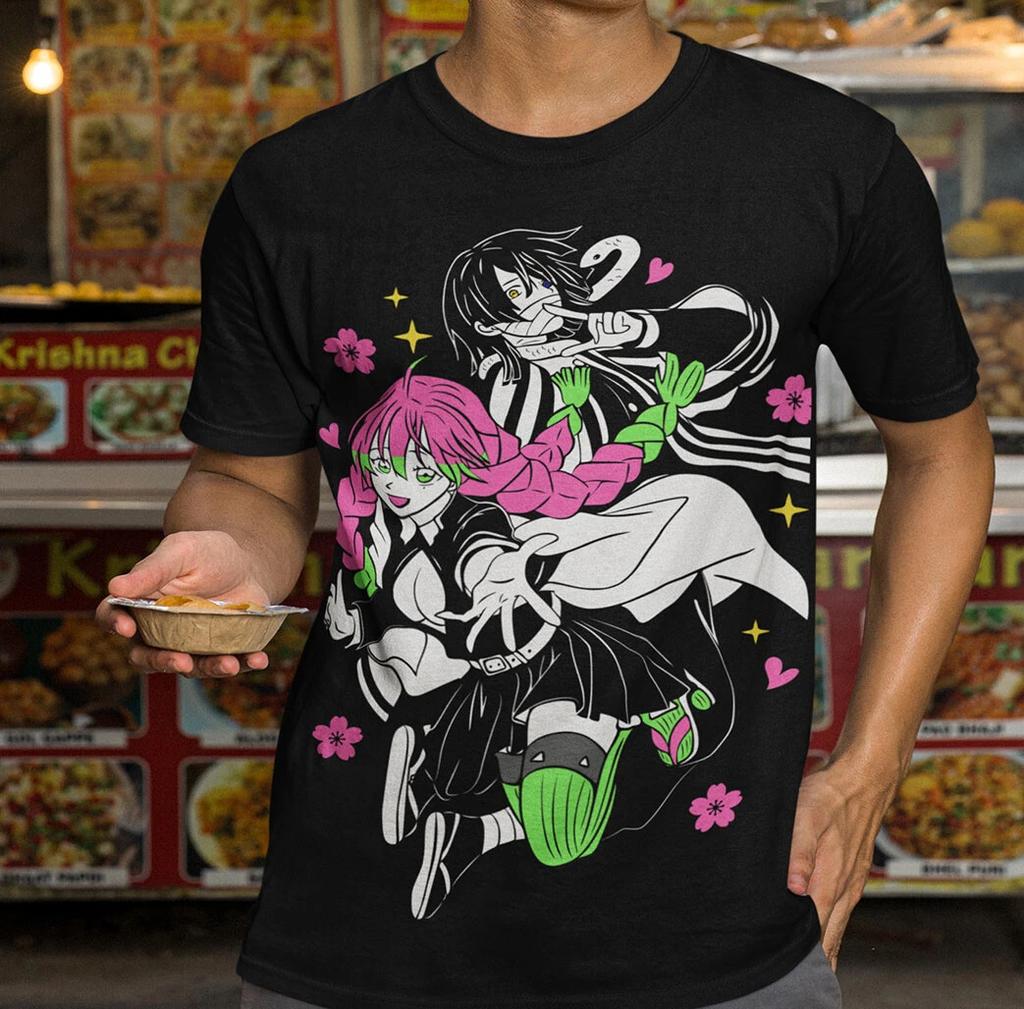 Mitsui Ganlu Temple Tshirt Demon Slayer SpringSummer New Mens Casual Hip Hop Unisex Tshirt