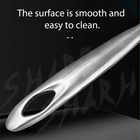 Stainless Steel Fish Scale Remover with 24 Wedge Sawtooth Ergonomic Handle Manual Fish Scale Descaler Descaling Removal Tools Kitchen Gadgets