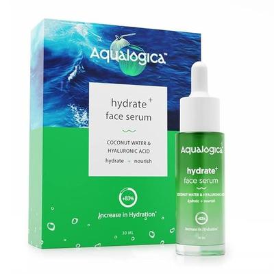 Aqualogica Hydrate+ Hyaluronic Acid Face Serum for Dewy & Plump Skin with Coconut Water & Hyaluronic Acid - For Men & Women - 30ml