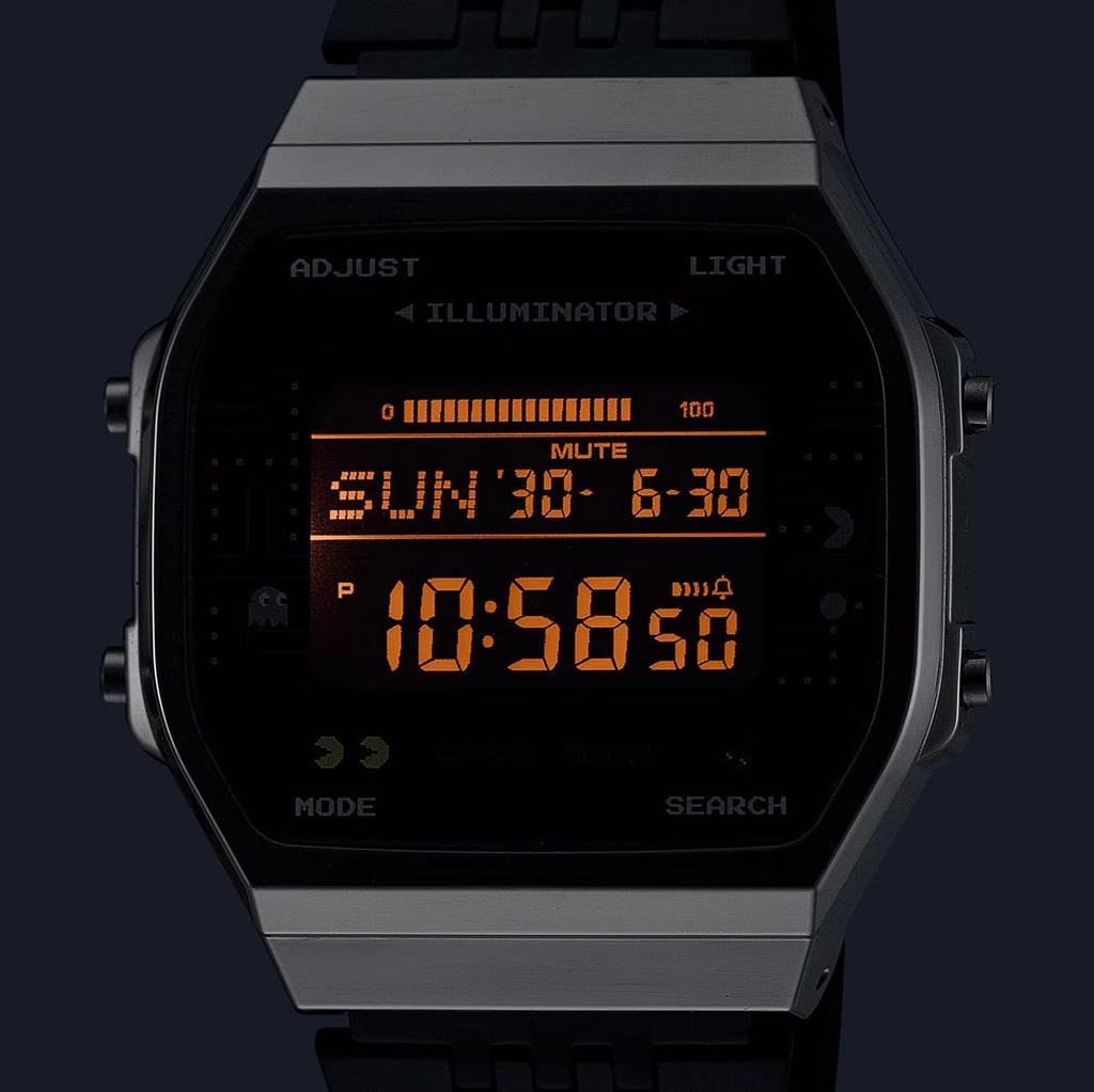 Casio PAC-MAN Collaboration Digital Watch with Bluetooth and Step Tracker ABL-100WEPC-1B (Parallel Import)