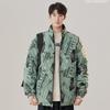 Stand-up Collar Double-sided Jacket Cotton Jacket Men's Spring and Autumn Tide Brand Hong Kong Style Ruffian Handsome Loose Cotton-padded 