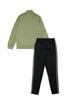 Adidas Essentials Tiberio Tracksuit Tent Green J130 3-Stripes Set, Kids', ECL62, Top Green/Black/White, Bottom Black/Tent (IY1796),