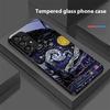 Retro Oil Painting For Samsung Galaxy S 8 9 10 20 Plus 21 FE 22 23 24 Ultra S7 Edge Black Tempered Glass Phone Case Hard Shell