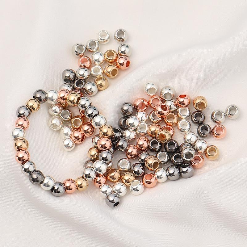

Louleur High Quality Big Hole Beads CCB Beads Spacer Beads Spacer Loose Beads For Diy Jewelry Making Accessories Charms Wholesal 4mm x 100pcs
