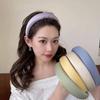 Satin Glossy Sponge Headband for Women To Go Out with High Head and Face Small Hair Accessories Clip Headband