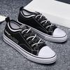 Summer new breathable flat canvas shoes sports casual black board shoes student cloth shoes