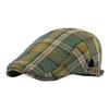 Four Seasons Cotton Stripe Print Newsboy Caps Flat Peaked Cap Men and Women Painter Beret Hats 166