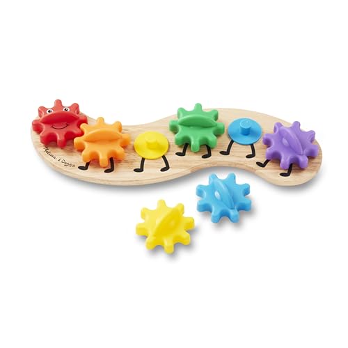 

Melissa & Doug Wooden Rainbow Caterpillar Gears, 6 Pieces, Authentic, 3084